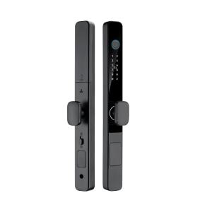 China Qleung S608 Waterproof TTlock Tuya Smart Key Digital Locks Fingerprint Aluminum Electric Sliding Glass Door Smart Home Door Lock factory