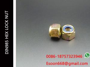 China M16-1.5/M16-2.0 DIN 985 Class 8 Zinc Finish Steel Nylon Insert Lock Nut factory