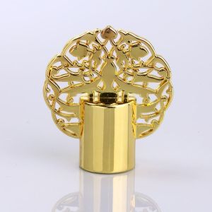 High Quality Luxury Zamac Lid Perfume Bottle Cap Electroplating Process