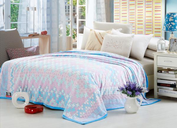 Comfortable Polyester Solid Flannel Blanket 3D Printed Super Soft For Bed 220