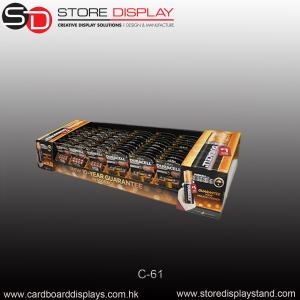 China battery counter display unit on the store table factory