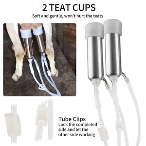 7L 14L Pulsation Vacuum Pump Milker SS Goat Milking Machines