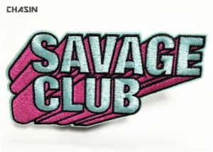 China Fashion Iron On Varsity Letter Patches Bright Color For Savage Club factory