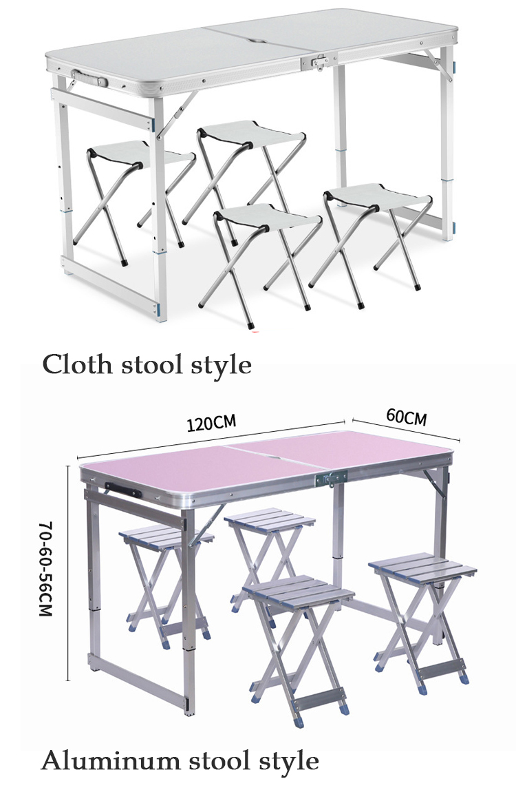 Modern Design Folding Portable Table and Chair Set for Barbecue Beach Picnic Camping
