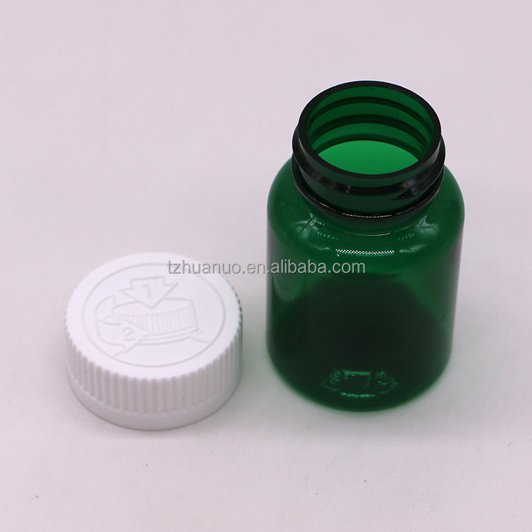 Industrial Medicine 50ml PET Plastic Bottle with Screw Cap and Custom Label Printing