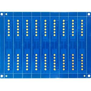 China 2 Layers Rigid Printed Circuit Boards FR4 Blue Solder Mask No Silkscreen factory