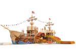 Customized Fiberglass Pool Pirate Ship Amusement Ride Safe And Durable