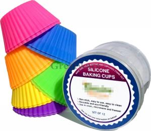 China Silicone Muffin Cupcake Baking Cups Set of 12 factory