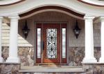 Personal Style Spray Coating Wrought Iron Glass Door With Hot Dipfabricated