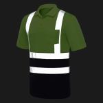 Reflective Safety Hi Vis Polo Shirt OEM breathable quick dry polyester work wear