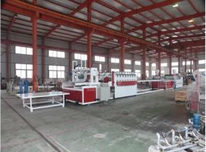 China Conical Twin Screw Wood Plastic Composite Machine / PVC Foam Board Extrusion Line factory