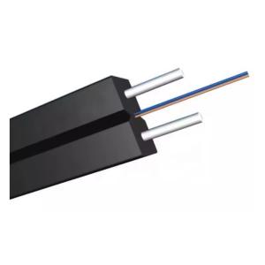 China 100 N/100mm Tensile Strength Wooden Drum Indoor Flat Drop Cable for FTTx factory