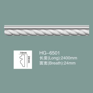 China Dado Rail Foam Skirting Board PU Wall Baseboard HG-6501 factory