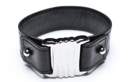 Leather Bracelet, Stainless Steel Clasp, 8 Inches