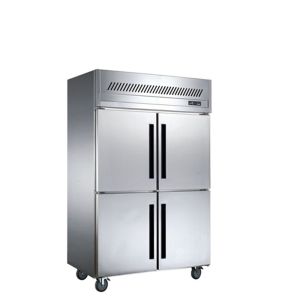 Commercial Single-Temperature Upright Refrigerator with 4 Glass Doors Big Capacity Cooling Chiller for Ice Cream & Bar Display