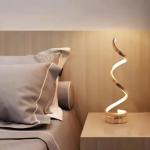 New Simple Gold Spiral Acrylic Metal Bedroom Bedside Hotel Luxury Decorative