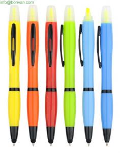 3 in 1 pen,pen with highlighter and toouch stylus, ball point pen