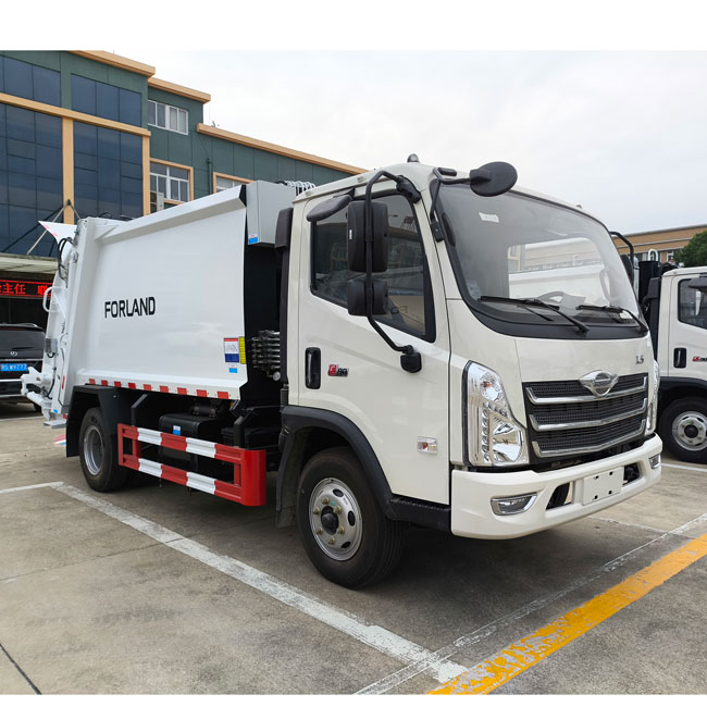 Cheap Price 4x2 8CBM Compactor Garbage Truck With Sidecar Hitch Bucket for City Road