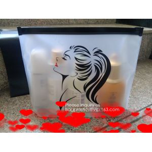 China Matte Frosted Slider Zipper Bag Packing Storage Pouches Resealable clothing / cosmetics / Travel suits / promotional pa on sale