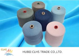 China Black White Grey Red 40/2 Dyed Polyester Yarn 100% Polyester Ring Spun Yarn factory