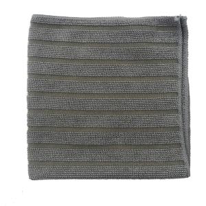 China Eight Grid Rigid Wire Microfiber Cleaning Cloth Warp Knitting Grey factory