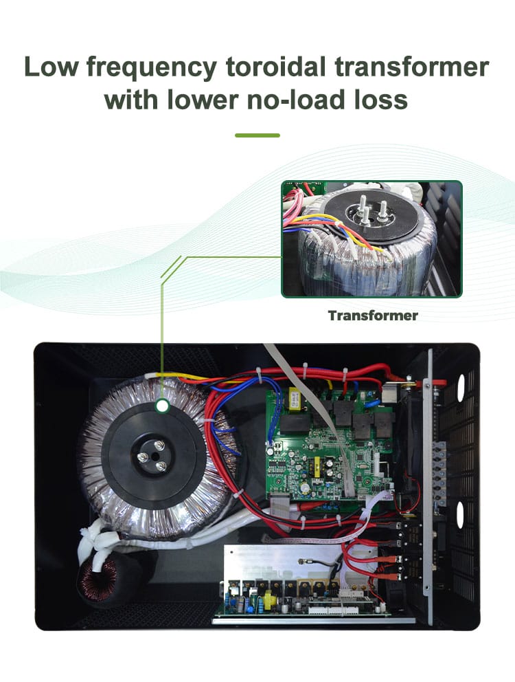 2 kilowatt solar inverter with toroidal transformer