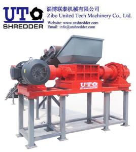China high efficiency double shaft shredder - low noise used in the garbage, household waste, plastic, tyre, metal recycling factory