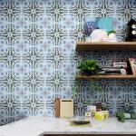 Acid-Resistant Gray And Green 20x20cm Ceramic Rustic Tile For Dining Room And
