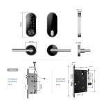Mobile Wifi Kepad Fingerprint Door Lock With 4*1.5V AAA Battery American