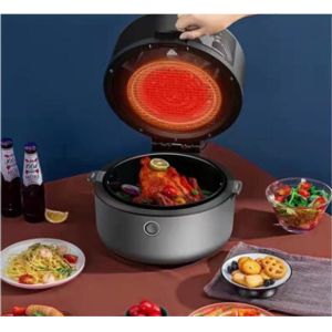 Black Manual Crisp Countertop Convection Oven 8L 1350W