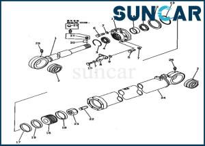 China Arm Seal Kit Service Kits 209-63-66300 2096366300 Hydraulic Cylinder For Komatsu Excavator PC650-1 factory