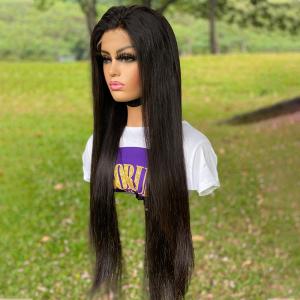 China Straight Transparent HD Lace Frontal Wig Free Part With Pre Plucked Hairline factory