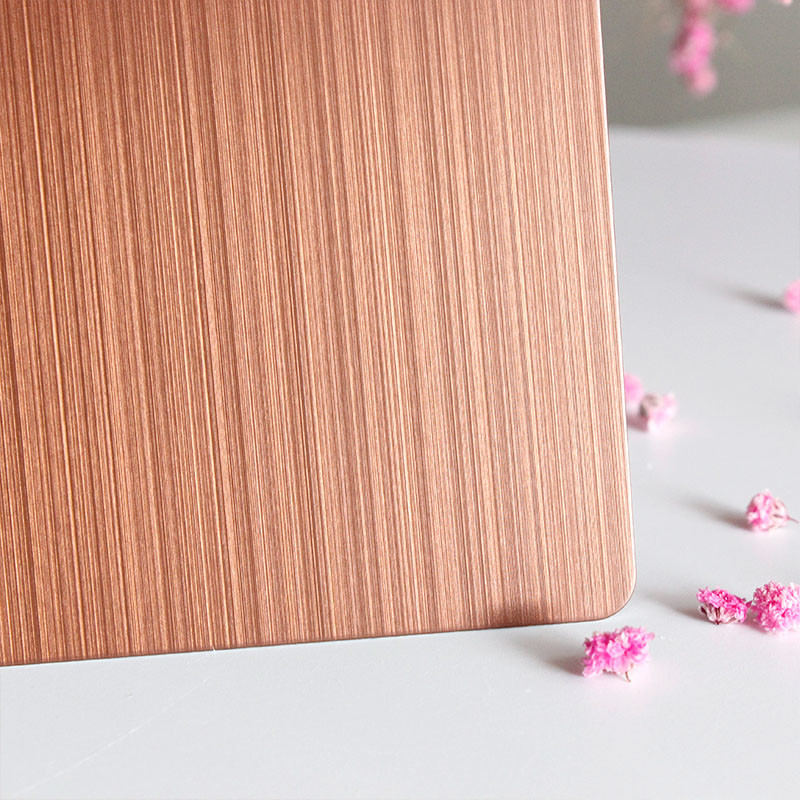2000mm Length 304 Brushed Stainless Steel Sheet 316 316L Hairline Finish PVD Color Stainless Steel Plate