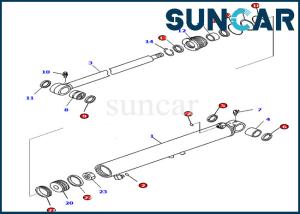 China Boom Swing Cylinder Oil Seal Kit 707-98-25760 7079825760 PC45MR-3 Models Komatsu Repair Kits factory