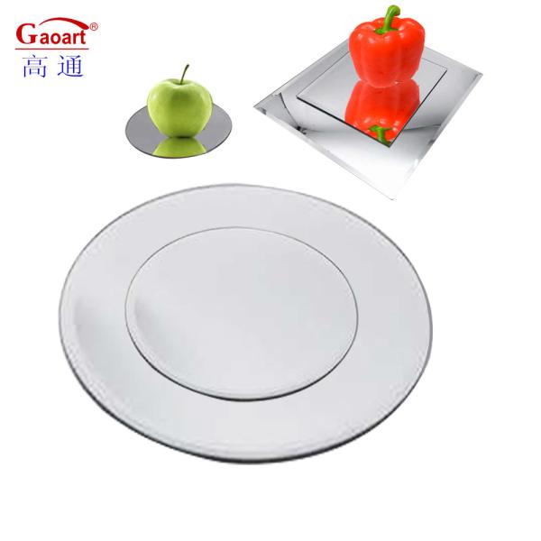 80Cm Wall Mirror Adhesive Wavy Full Length Frameless Large Half Round for House