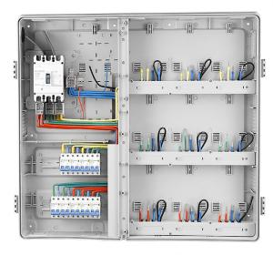 China 9 gang kwh meter box Plastic transparent cover kwh meter box din rail panel box / board factory