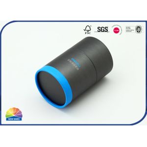 China Black 157gsm Coated Paper Tube Containers Concise 4c Print on sale