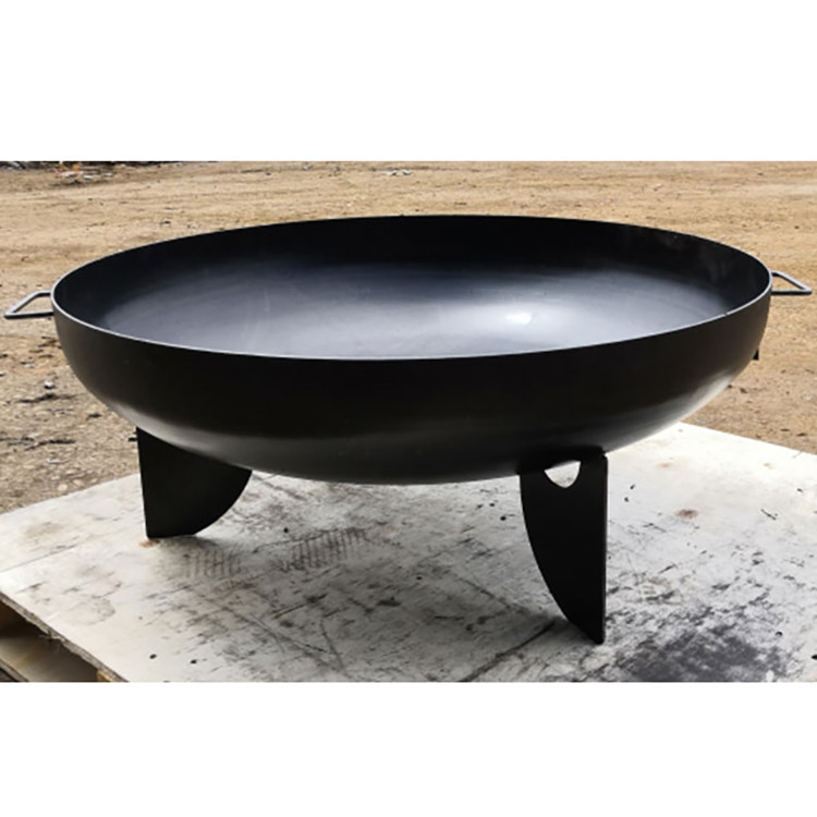 Steel Fire Pit Morden Black Garden Corten Steel Round Outdoor Fire Bowl 
