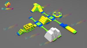 China EN14960 Plato Inflatable Aqua Park On Water For Outdoor Promotion factory