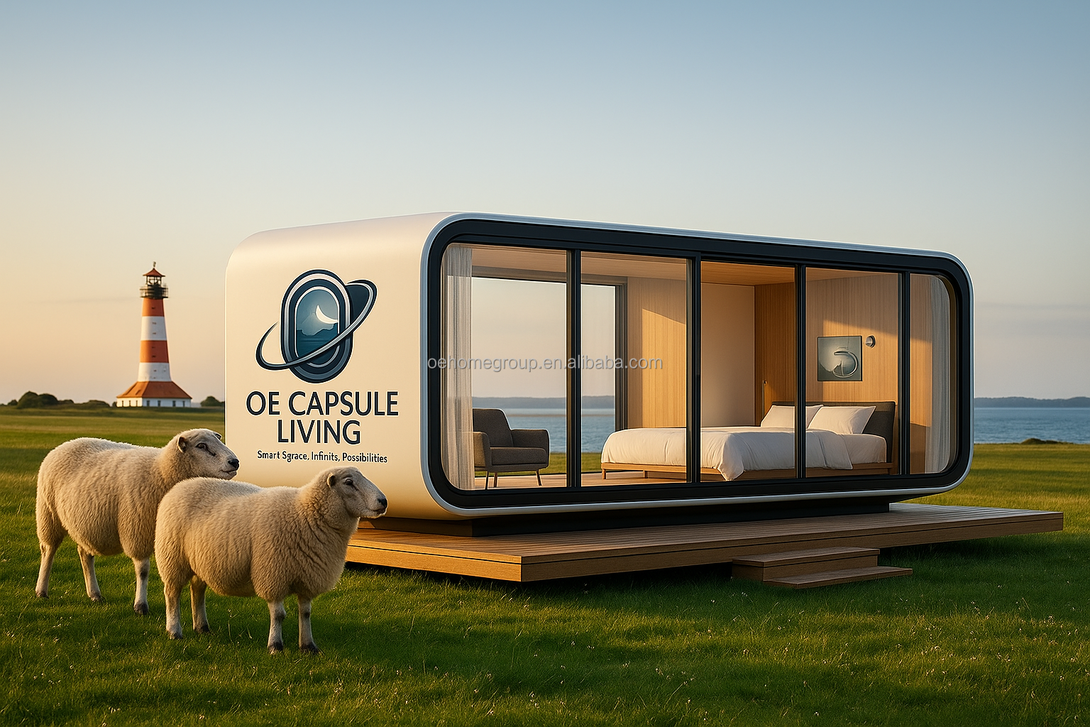 Luxury 20ft Modern Shipping Container House Small Residential Prefab Steel Structure For Hotels Villas Apartment Space