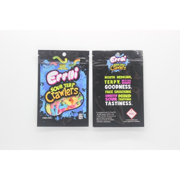 Weed Flower Mylar Stand Up Pouches Zipper Heat Sealable 3.5G Smell Proof