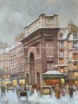 Framed Paris Oil Painting , Impressionist Landscape Paintings Thick Oil On
