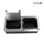 Economical Brushed Aluminum Conference Cable Cubby Manual Flip Up