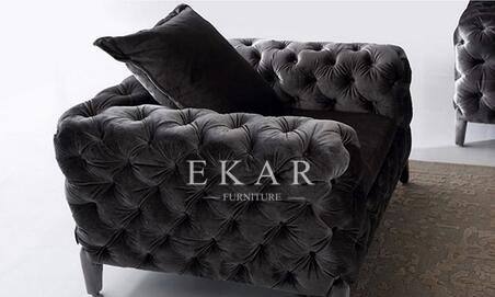 Tufted Velvet Button Couch Living Room Sofa ZZ-M344