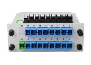 China FTTH 1x16 Fiber Optic Plc Splitter LSZH Low Insertion Loss factory