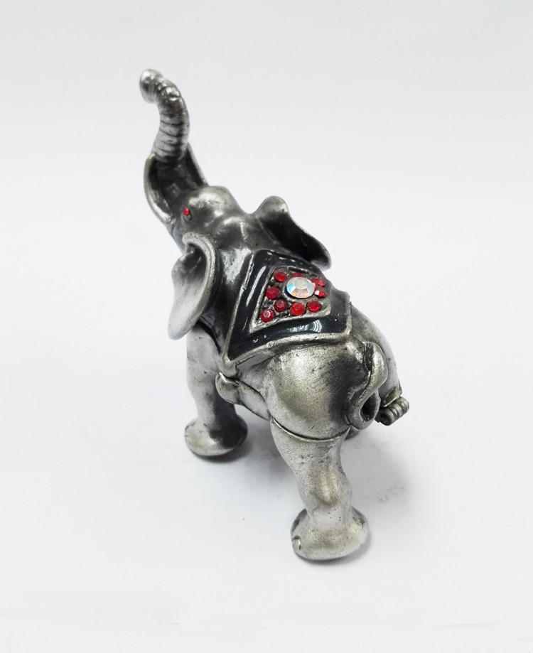 Elephant Metal Crystal Rhinestone Jewelry Box Elephant Trinket Boxes