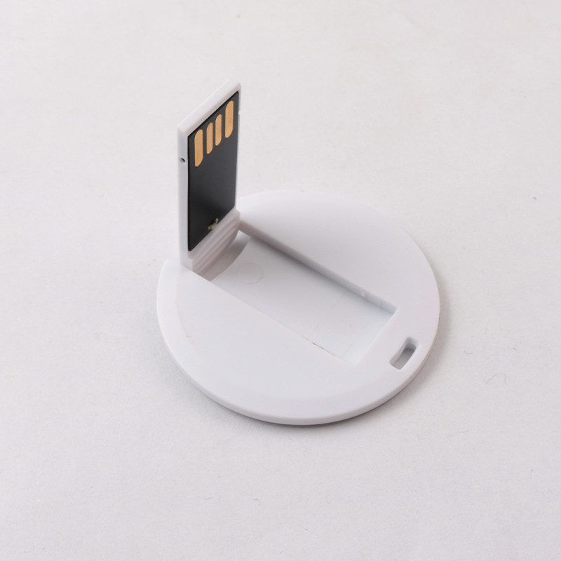 128GB UDP Credit Card USB Sticks 2.0 Mini Round Shapes CMYK Print Logo