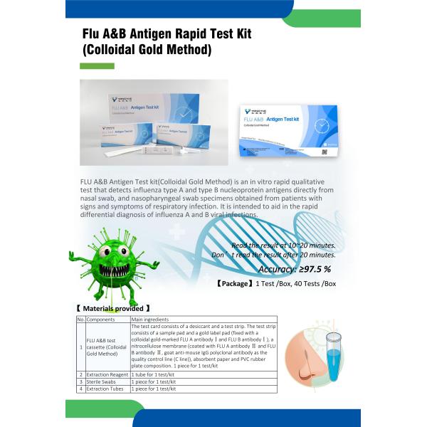 High Accuracy Diagnostic Test Kit Nose Influenza A&B Flu High Accuracy Diagnostic Test Kit Nose Influenza A&Influenza B Flu
