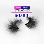 Custom Logo Thin 5D Mink Eyelashes 25 Times Usage
