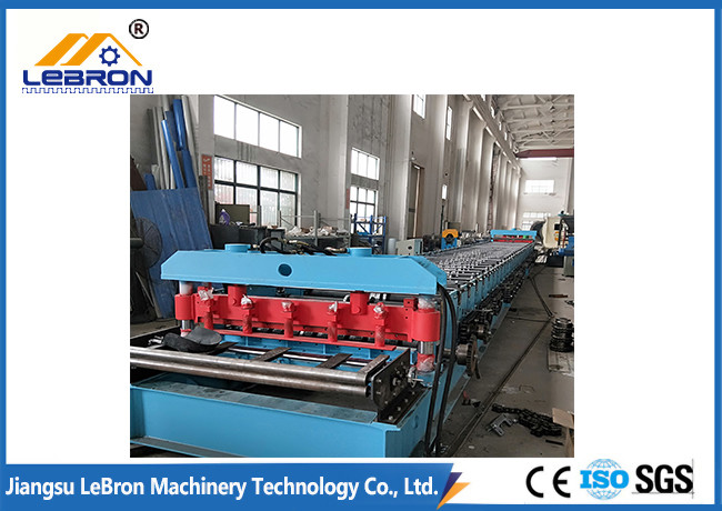 Total Power 9.5kw Corrugated Roof Sheet Roll Forming Machine PLC Control PG And PI Material